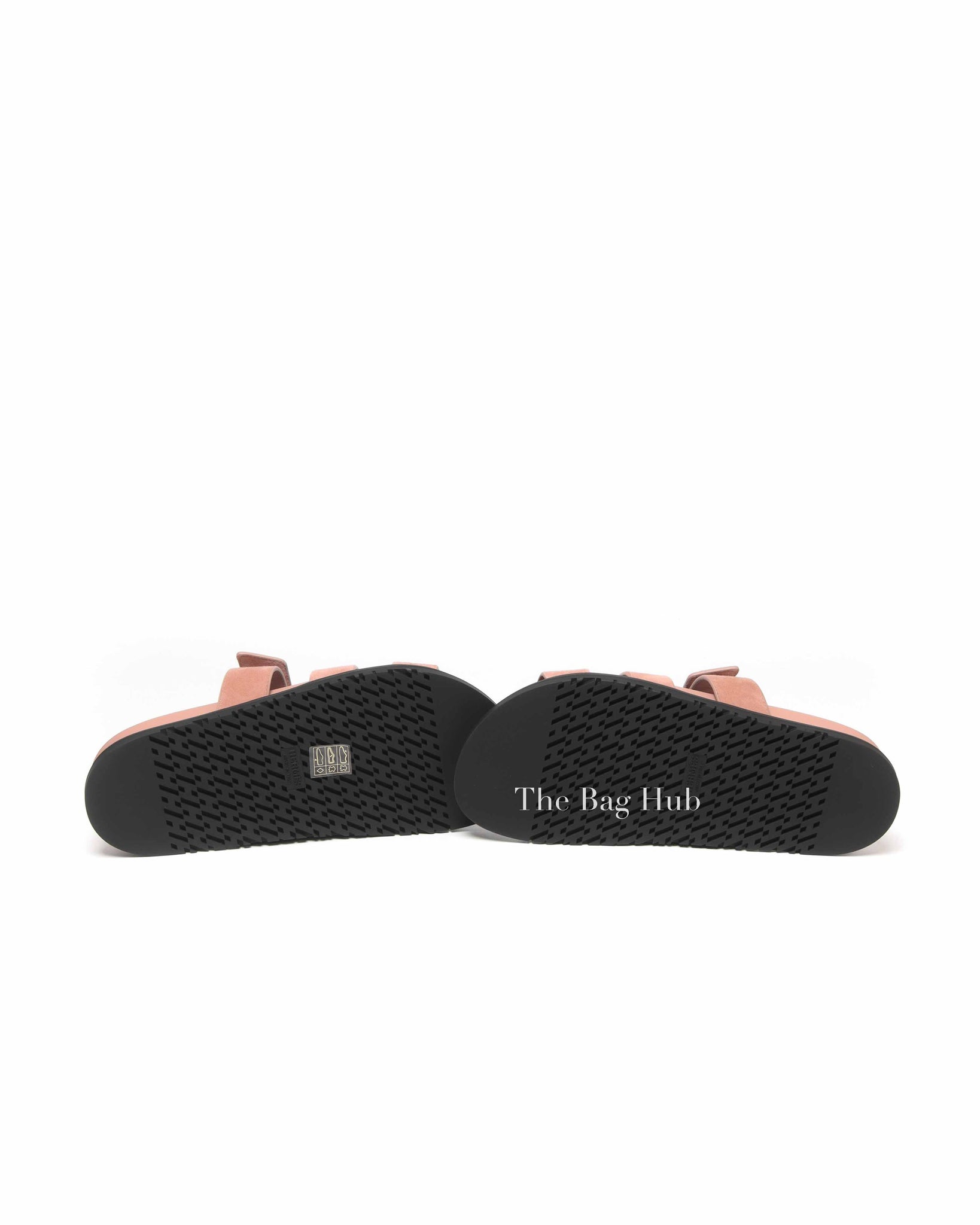 Hermes Nude Pink Suede Chypre Sandals Size 38