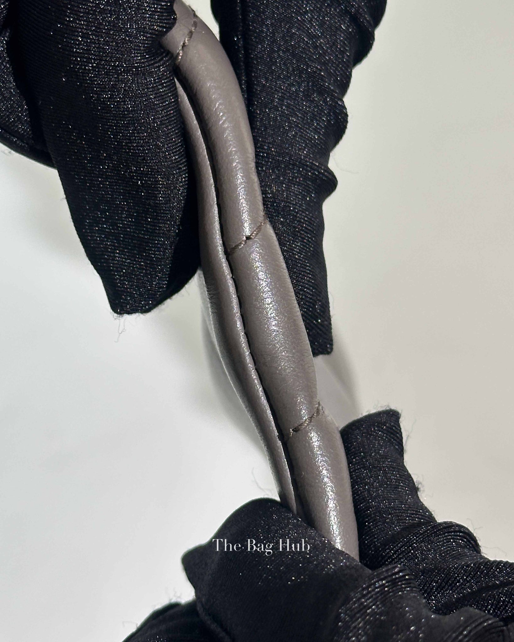 Saint Laurent Grey Calfskin Leather Quilted Monogram Toy Loulou Crossbody Bag