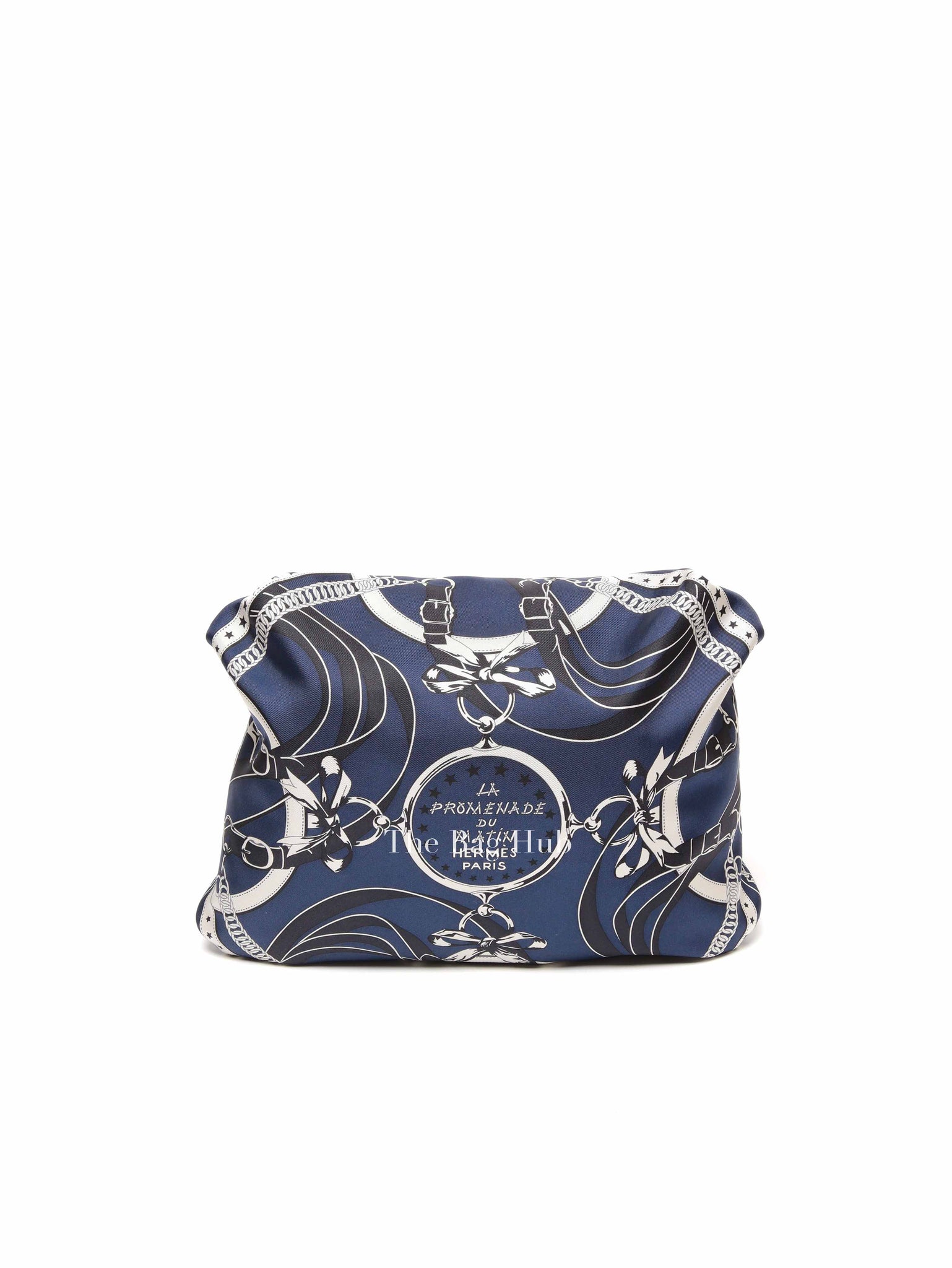 Hermes Bleu Indigo Black Silk Balusoie Bag