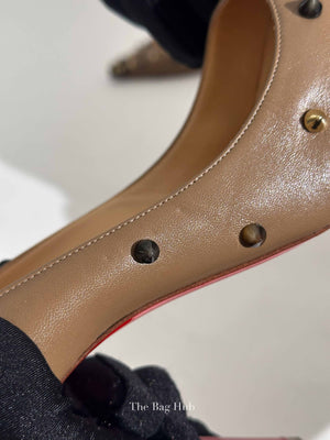 Christian Louboutin Beige Leather Degraspike Pumps Size 37