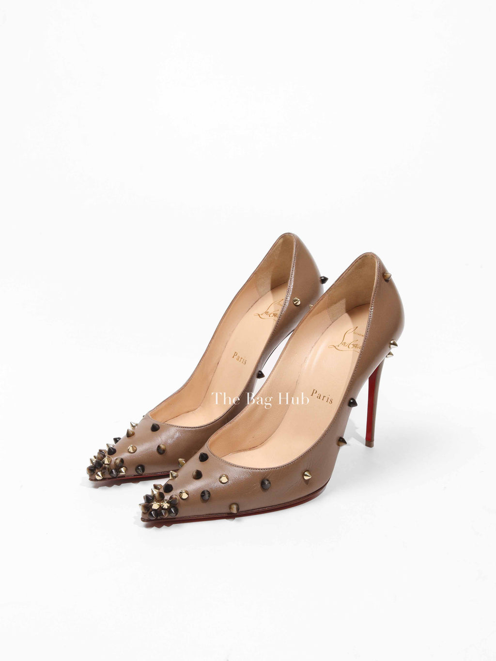 Christian Louboutin Beige Leather Degraspike Pumps Size 37