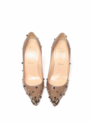 Christian Louboutin Beige Leather Degraspike Pumps Size 37