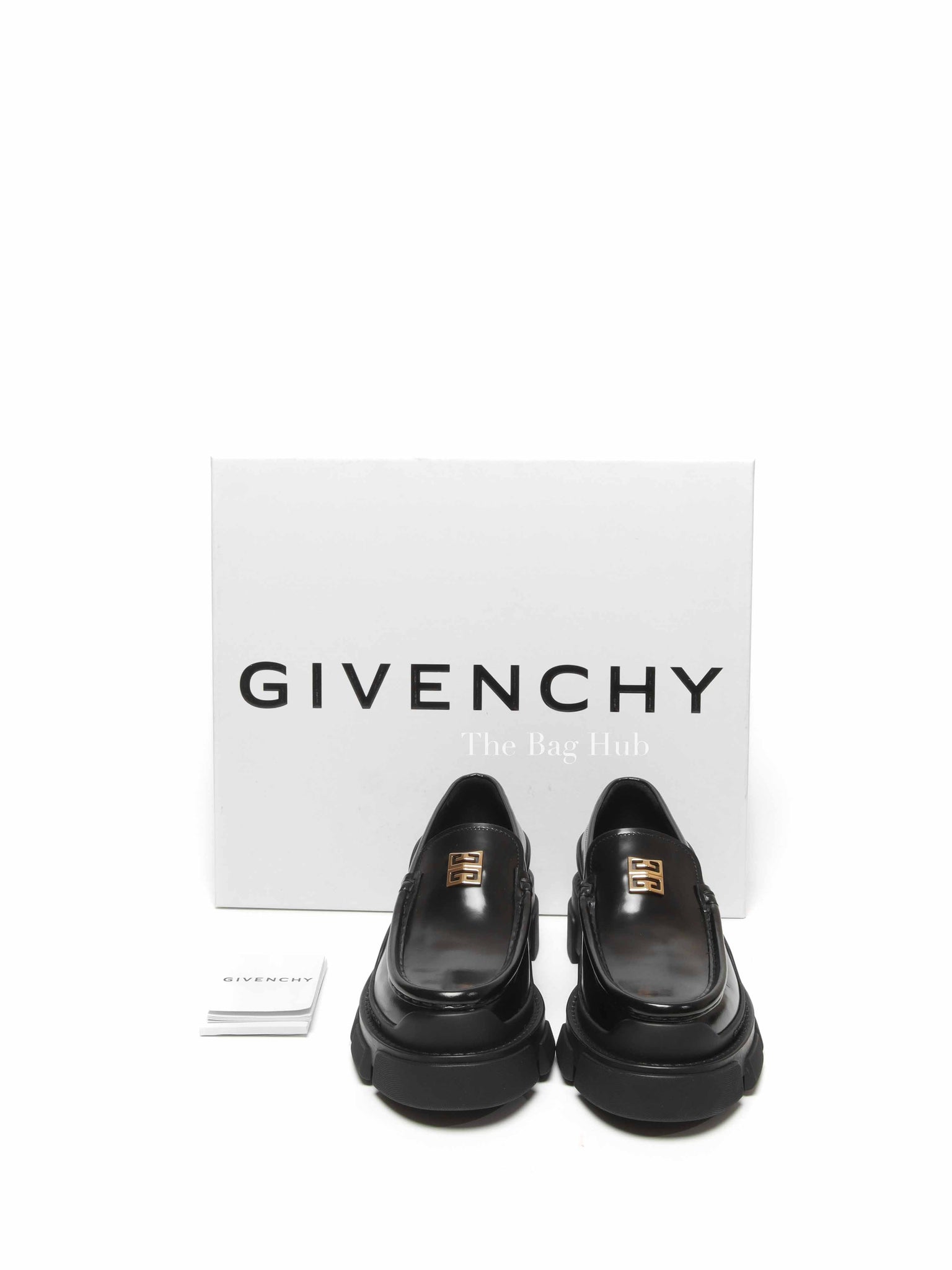 Givenchy Black Brushed Leather Terra Women Loafer Size 35