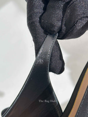 Valentino Black Calfskin Vlogo Slingback Pump Size 39