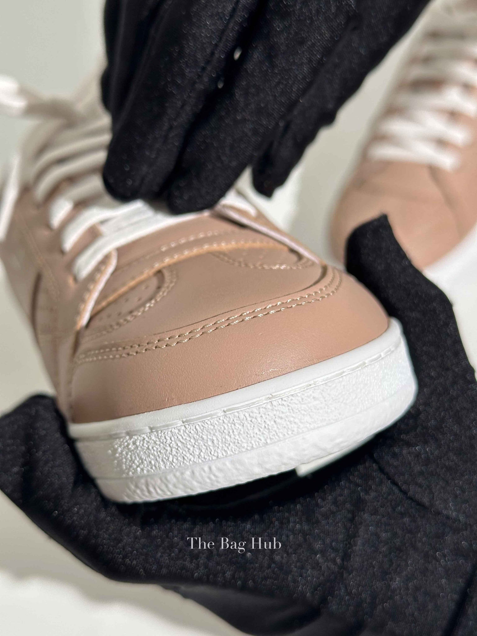 Dior Nude Calfskin Leather Dior Star Low Top Sneakers Size 36.5