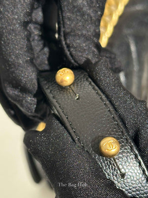 Chanel Black Caviar Chevron Boy Small Bag