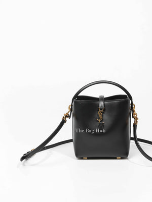 Saint Laurent Black Shiny Calfskin Le 37 Mini Bucket Bag