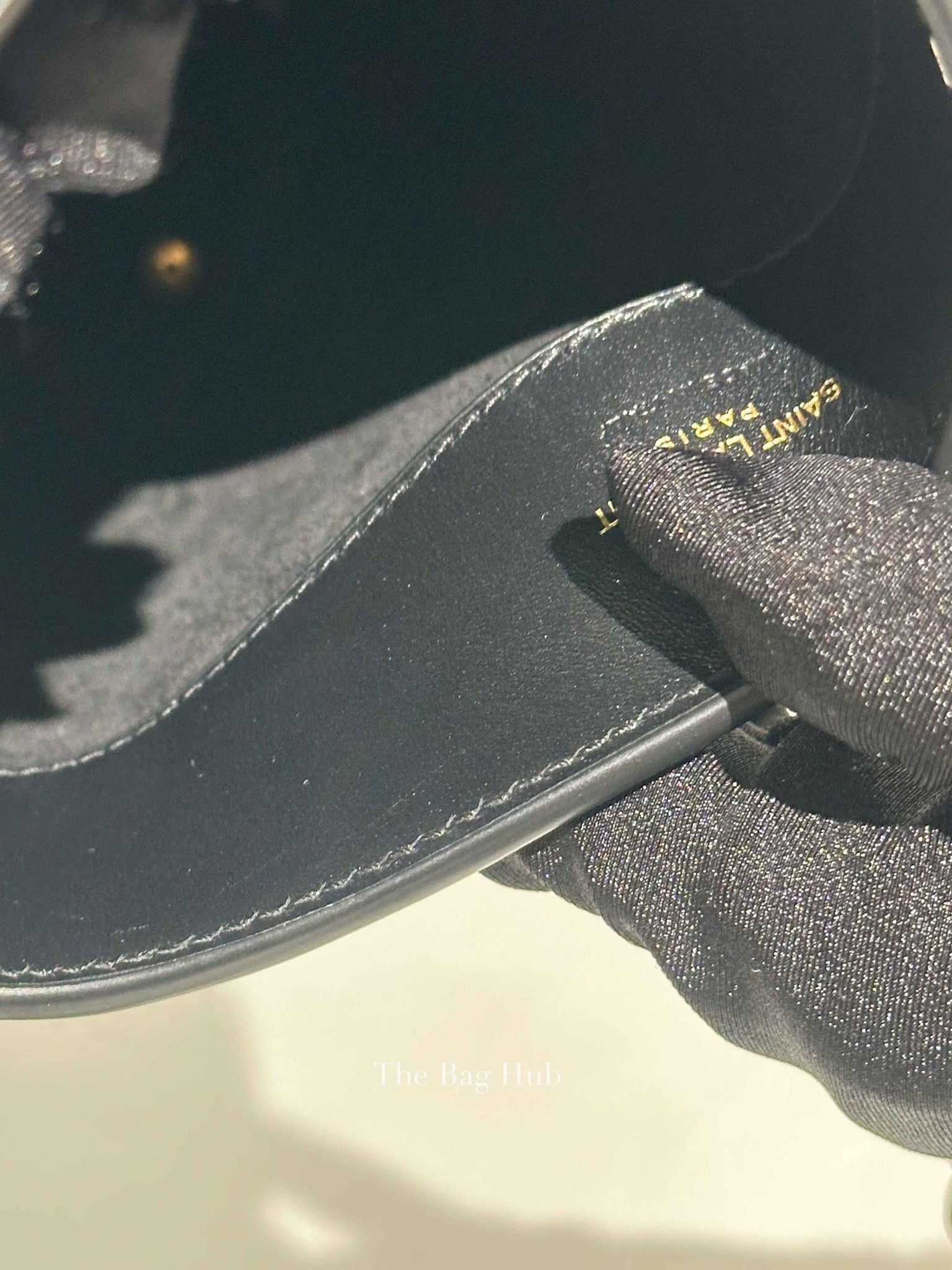 Saint Laurent Black Shiny Calfskin Le 37 Mini Bucket Bag
