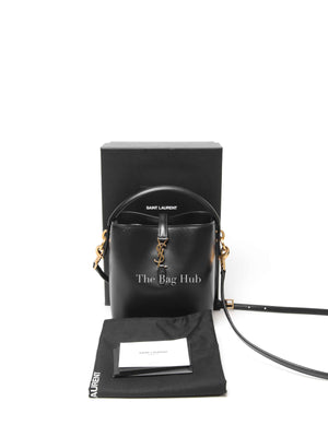 Saint Laurent Black Shiny Calfskin Le 37 Mini Bucket Bag