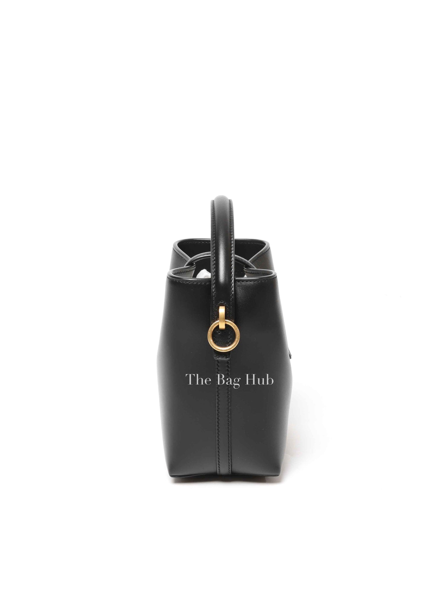 Saint Laurent Black Shiny Calfskin Le 37 Mini Bucket Bag