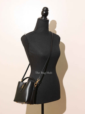 Saint Laurent Black Shiny Calfskin Le 37 Mini Bucket Bag