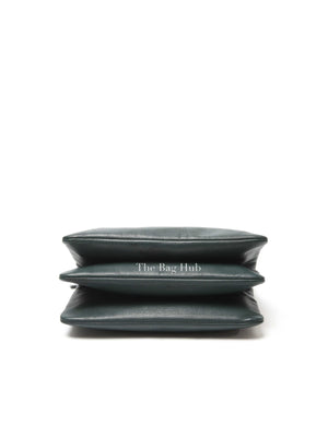 Celine Dark Green Leather Trio Crossbody Bag