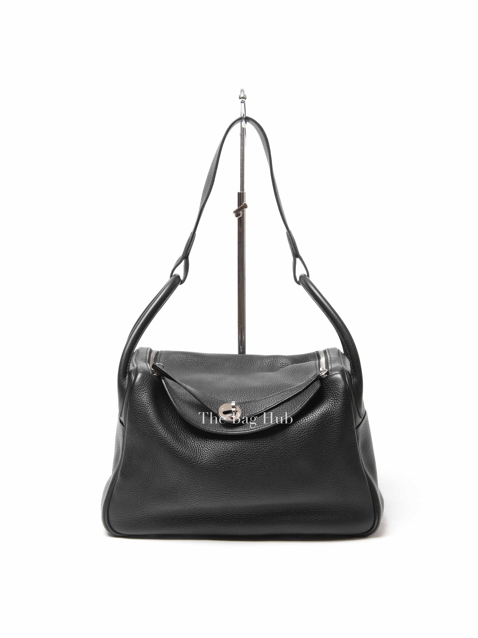 Hermes Noir Clemence Lindy 30 Bag PHW