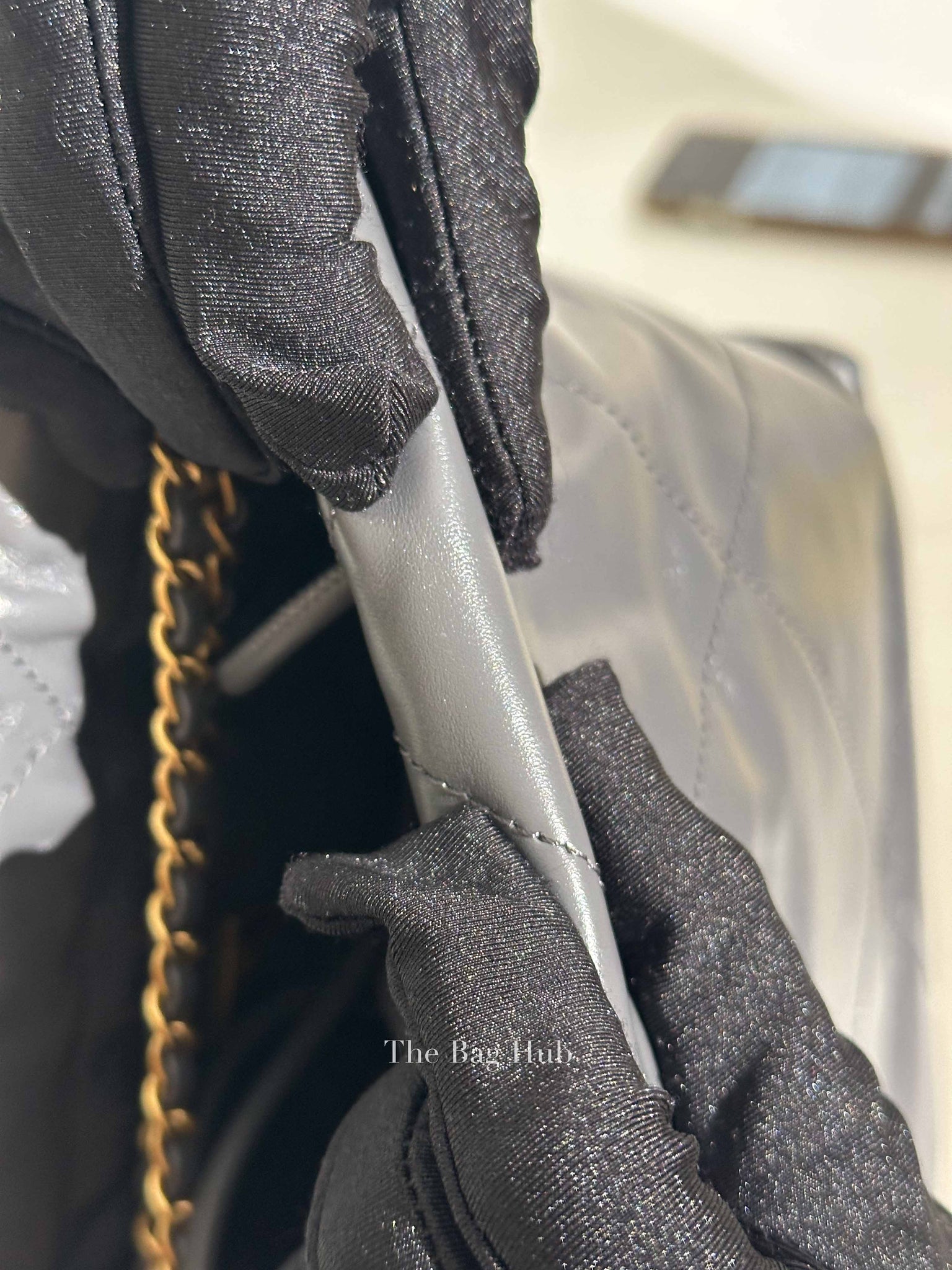 Chanel Grey Leather C22 Mini Handbag