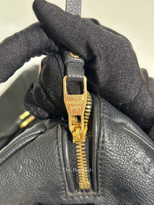 Louis Vuitton Black Monogram Empreinte Leather Speedy Bandouliere 30 Bag