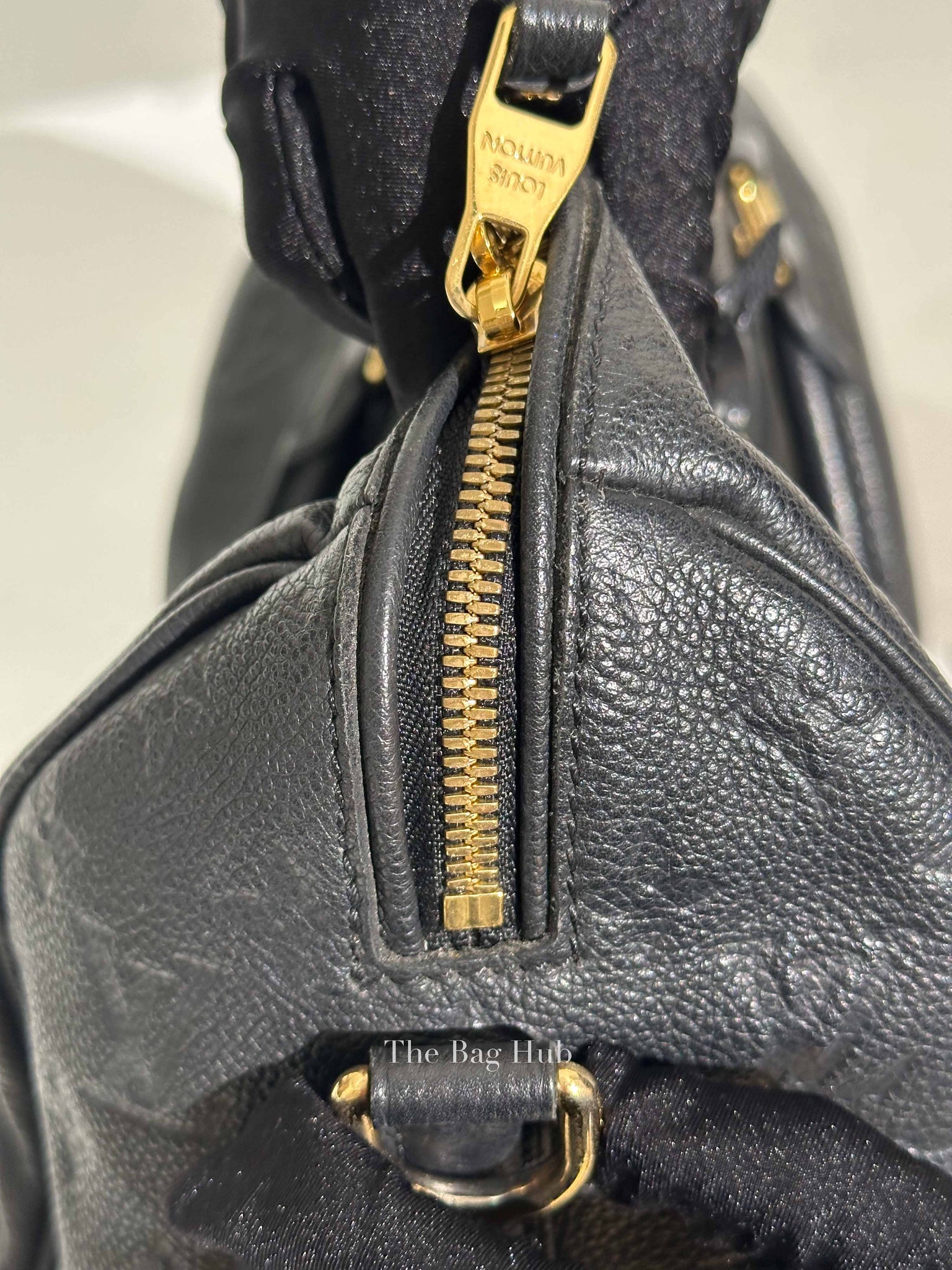 Louis Vuitton Black Monogram Empreinte Leather Speedy Bandouliere 30 Bag