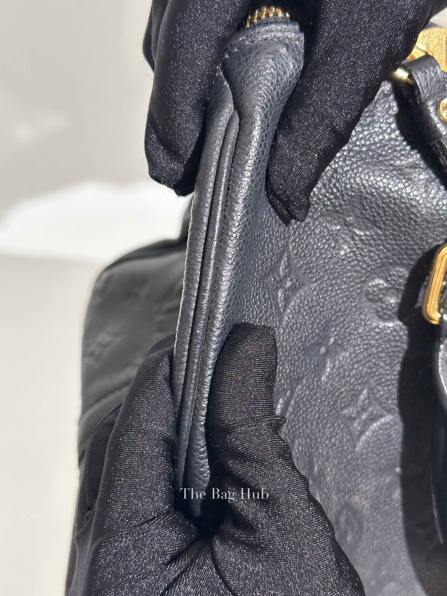 Louis Vuitton Black Monogram Empreinte Leather Speedy Bandouliere 30 Bag