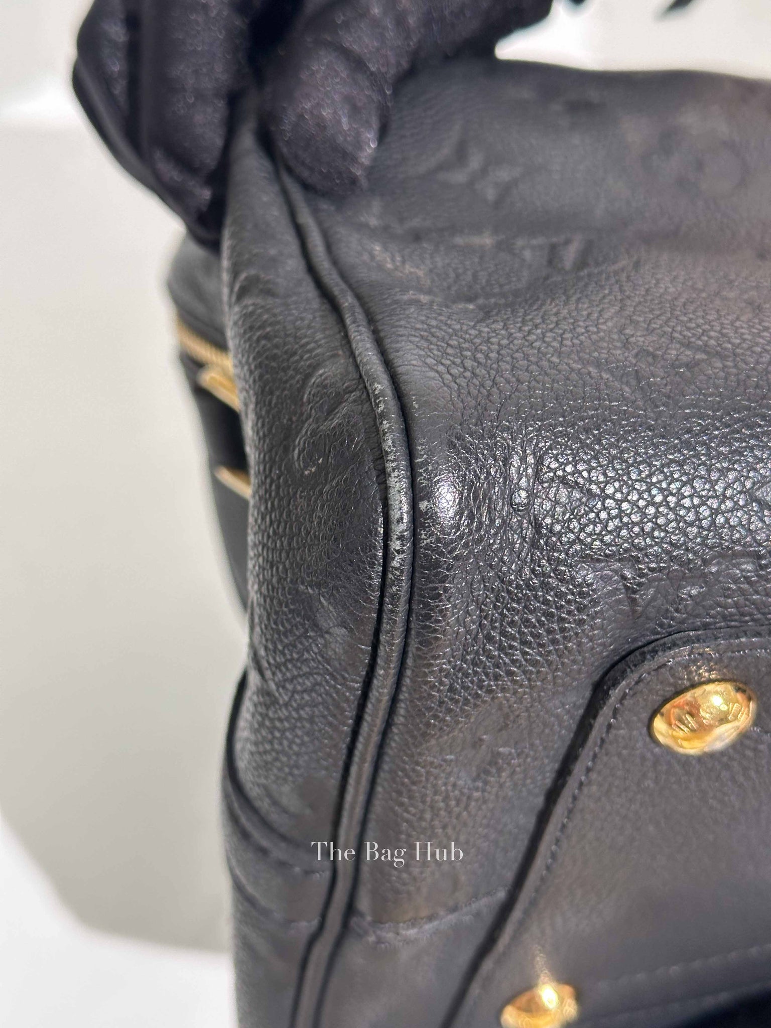 Louis Vuitton Black Monogram Empreinte Leather Speedy Bandouliere 30 Bag