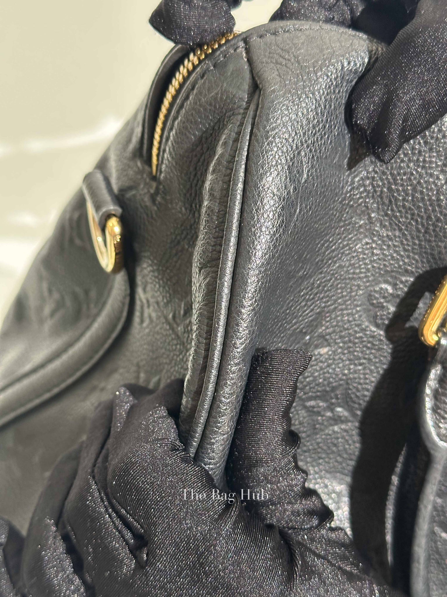 Louis Vuitton Black Monogram Empreinte Leather Speedy Bandouliere 30 Bag