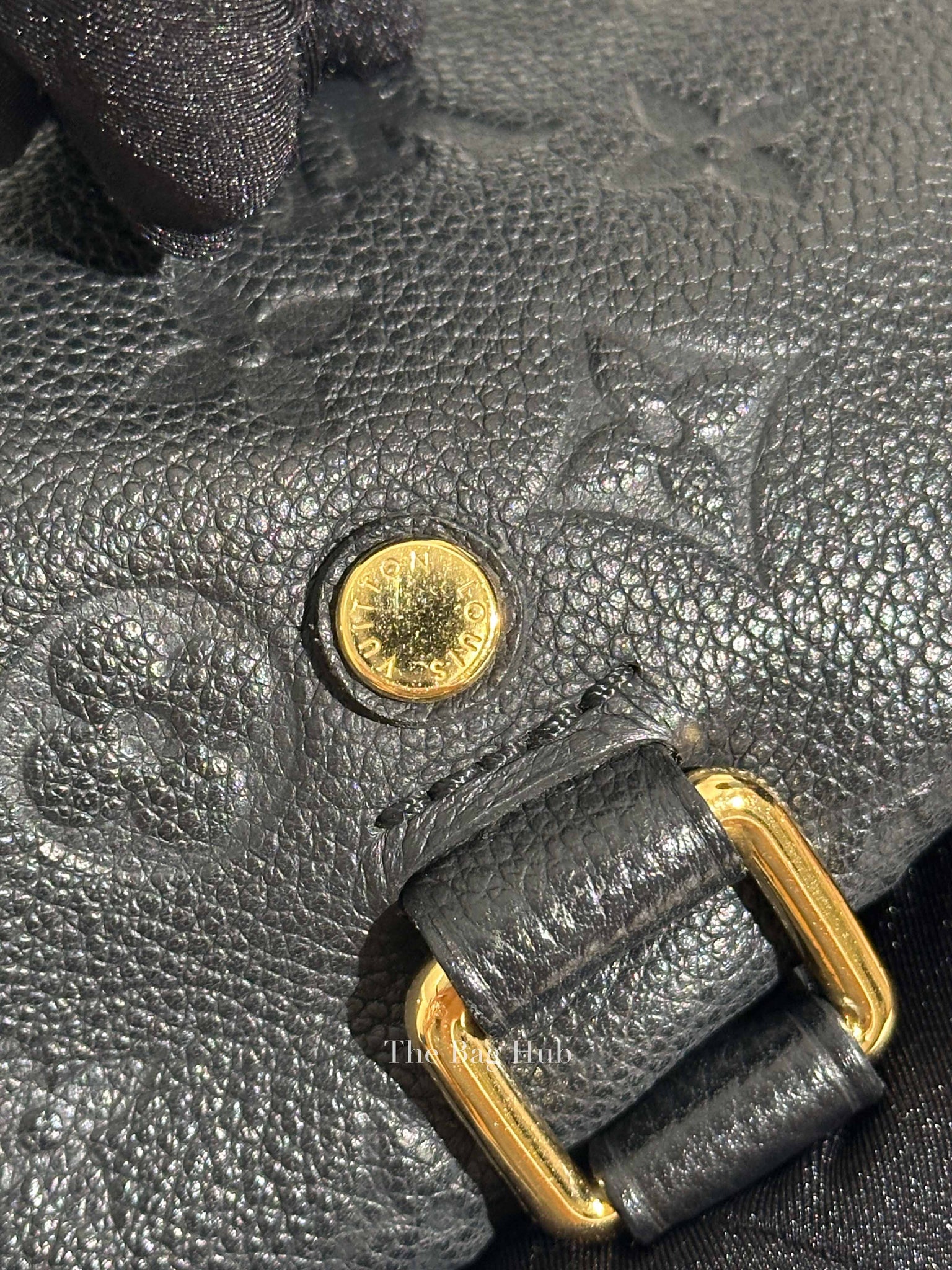 Louis Vuitton Black Monogram Empreinte Leather Speedy Bandouliere 30 Bag