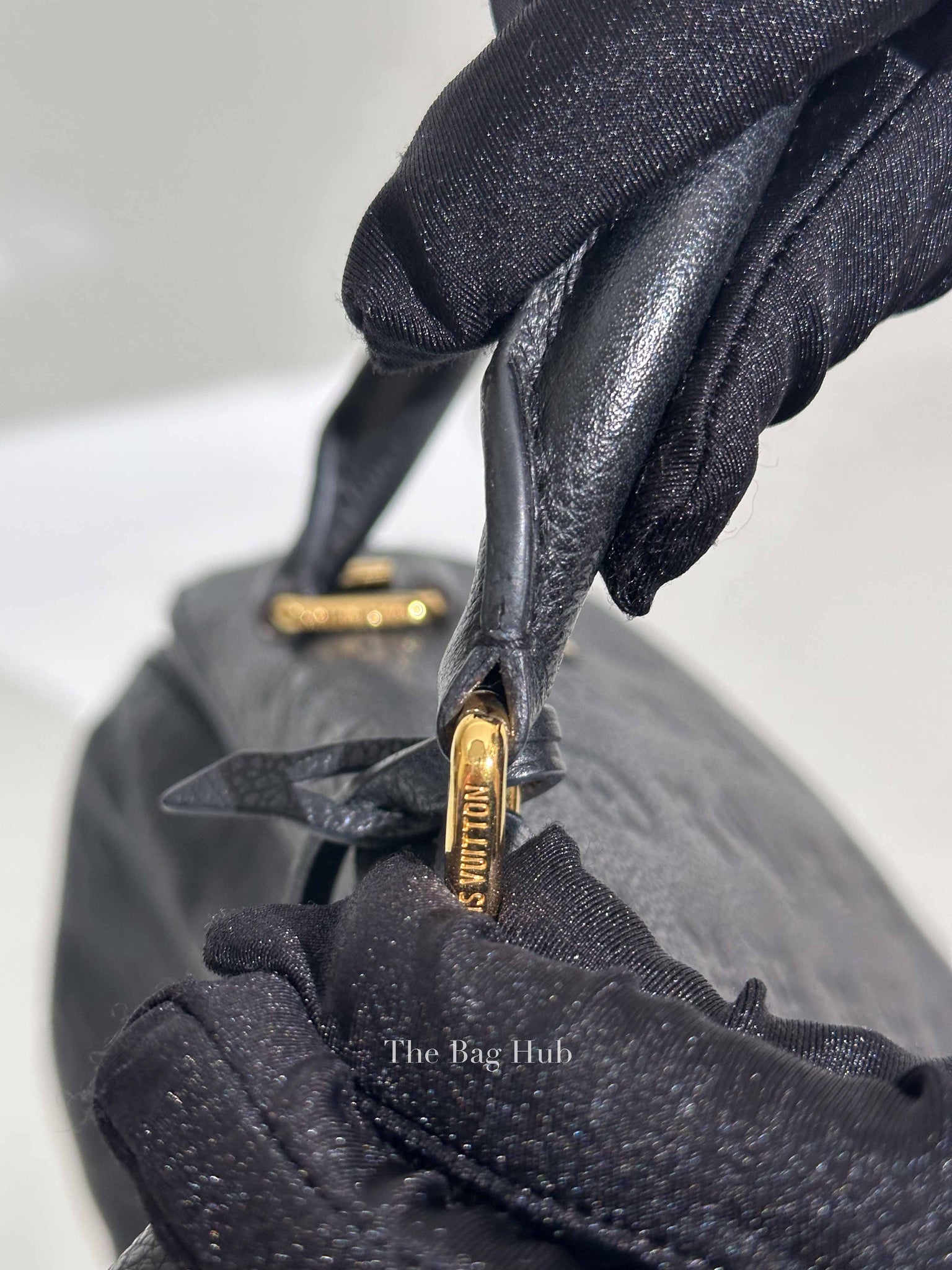 Louis Vuitton Black Monogram Empreinte Leather Speedy Bandouliere 30 Bag