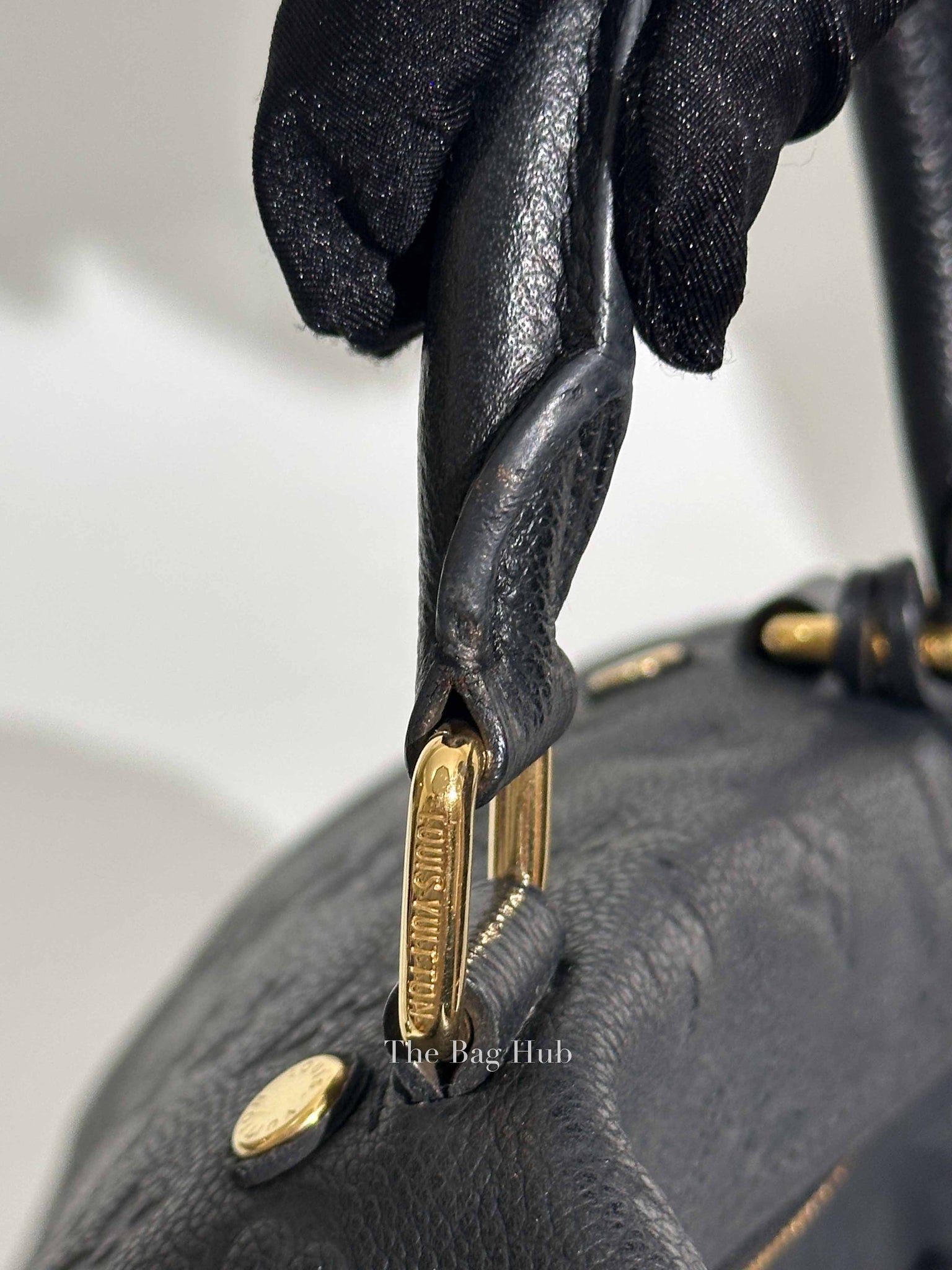 Louis Vuitton Black Monogram Empreinte Leather Speedy Bandouliere 30 Bag
