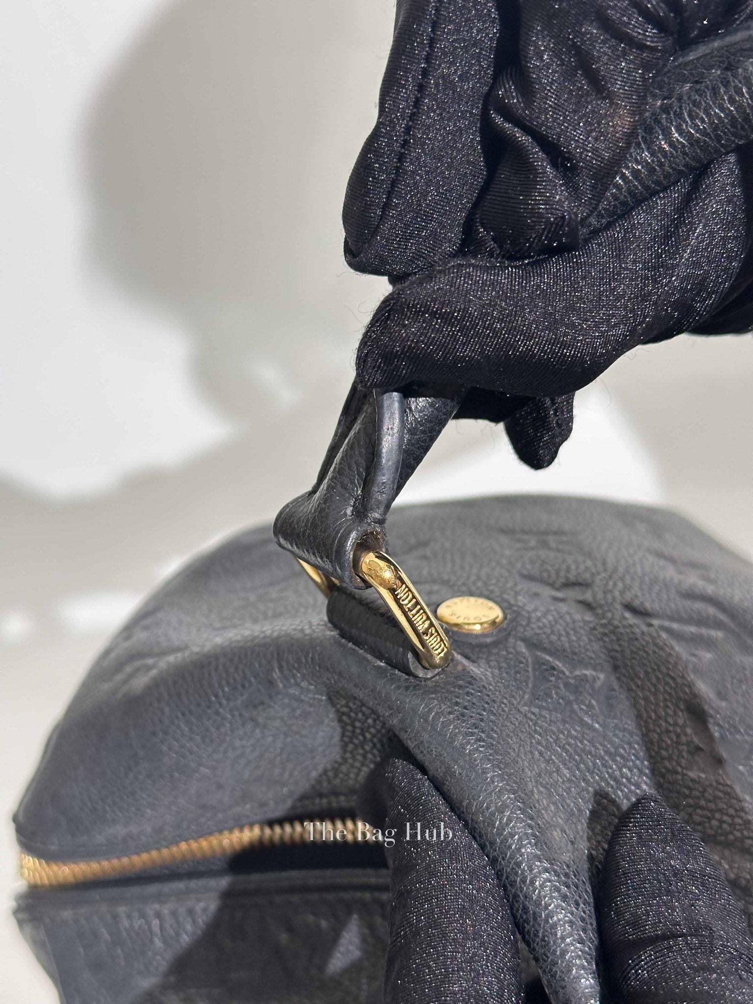 Louis Vuitton Black Monogram Empreinte Leather Speedy Bandouliere 30 Bag