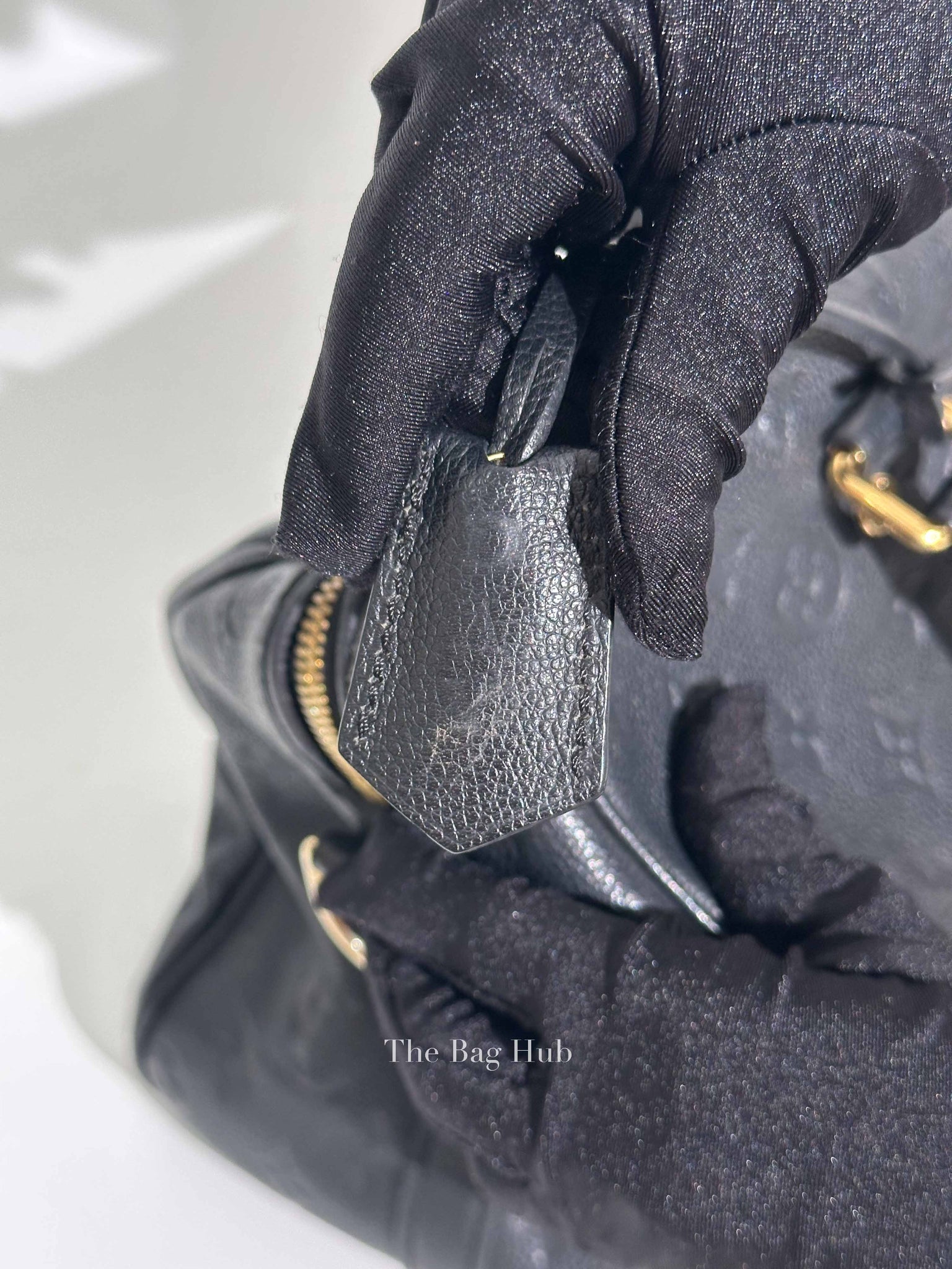 Louis Vuitton Black Monogram Empreinte Leather Speedy Bandouliere 30 Bag