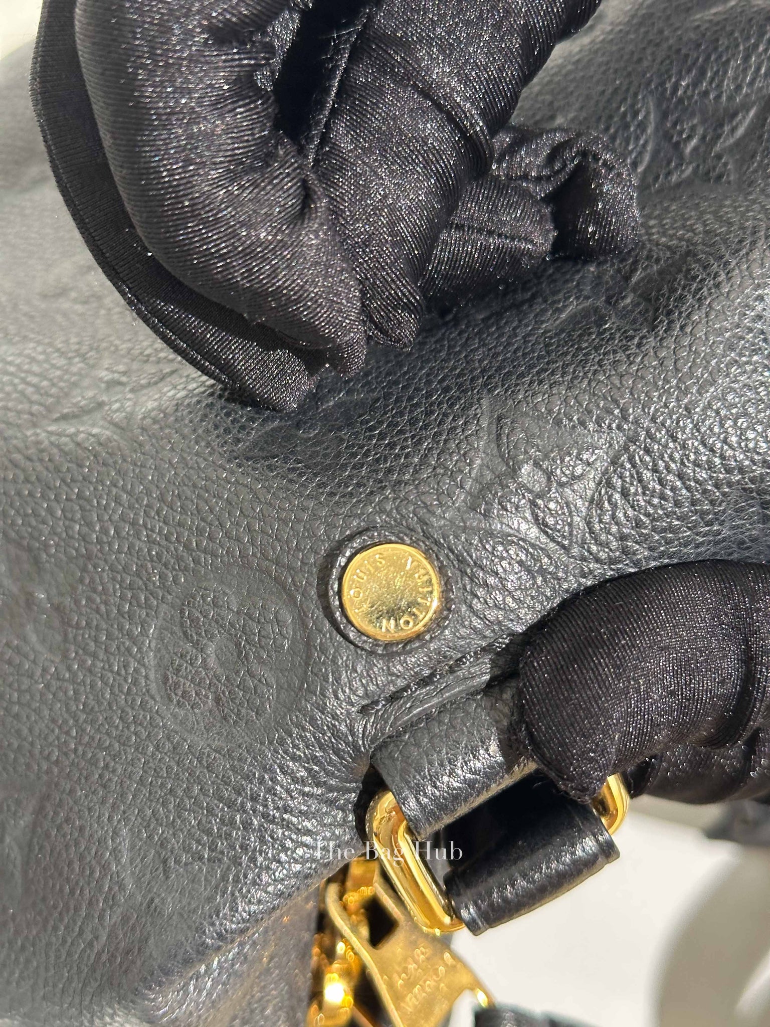 Louis Vuitton Black Monogram Empreinte Leather Speedy Bandouliere 30 Bag