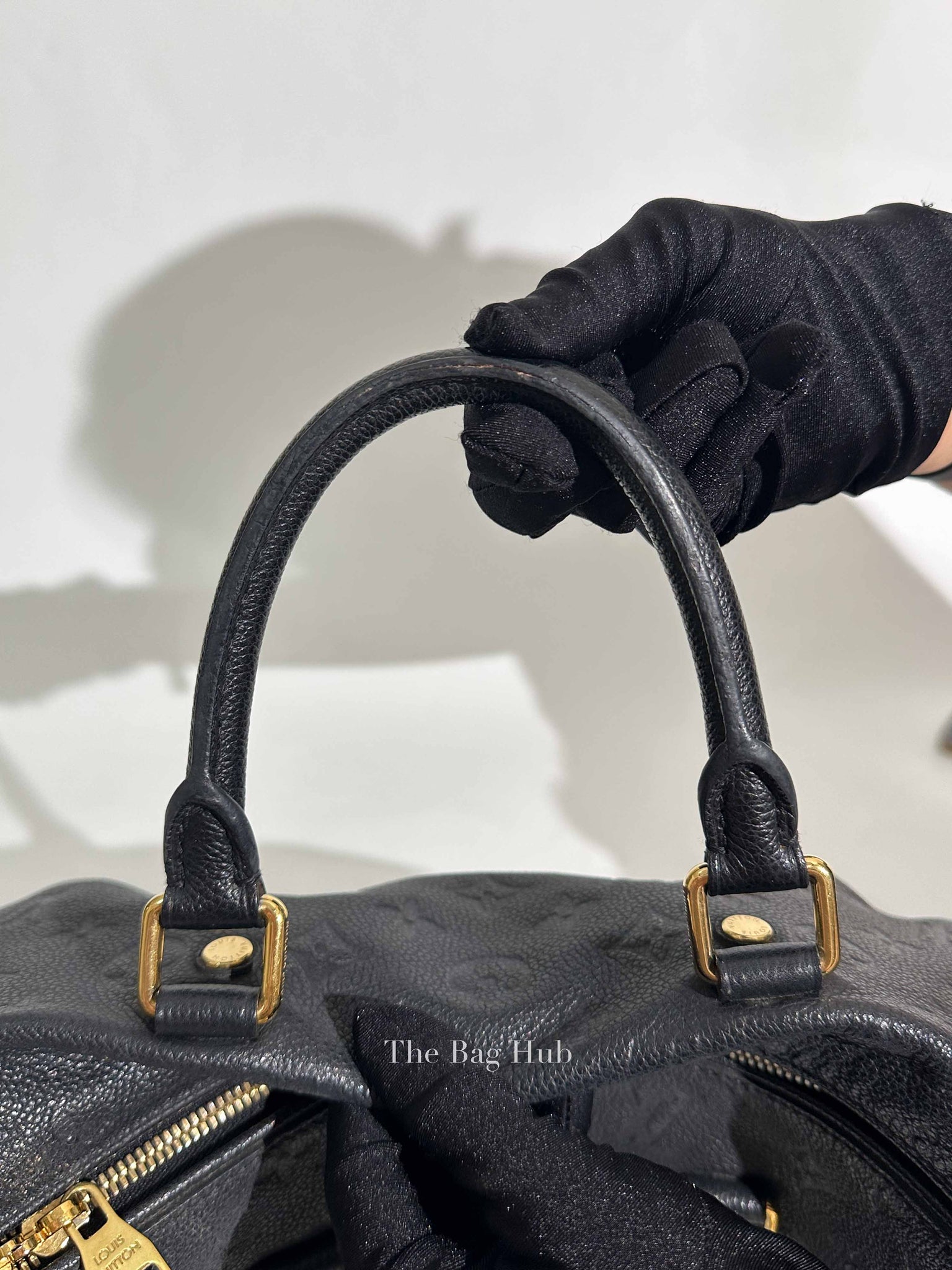 Louis Vuitton Black Monogram Empreinte Leather Speedy Bandouliere 30 Bag