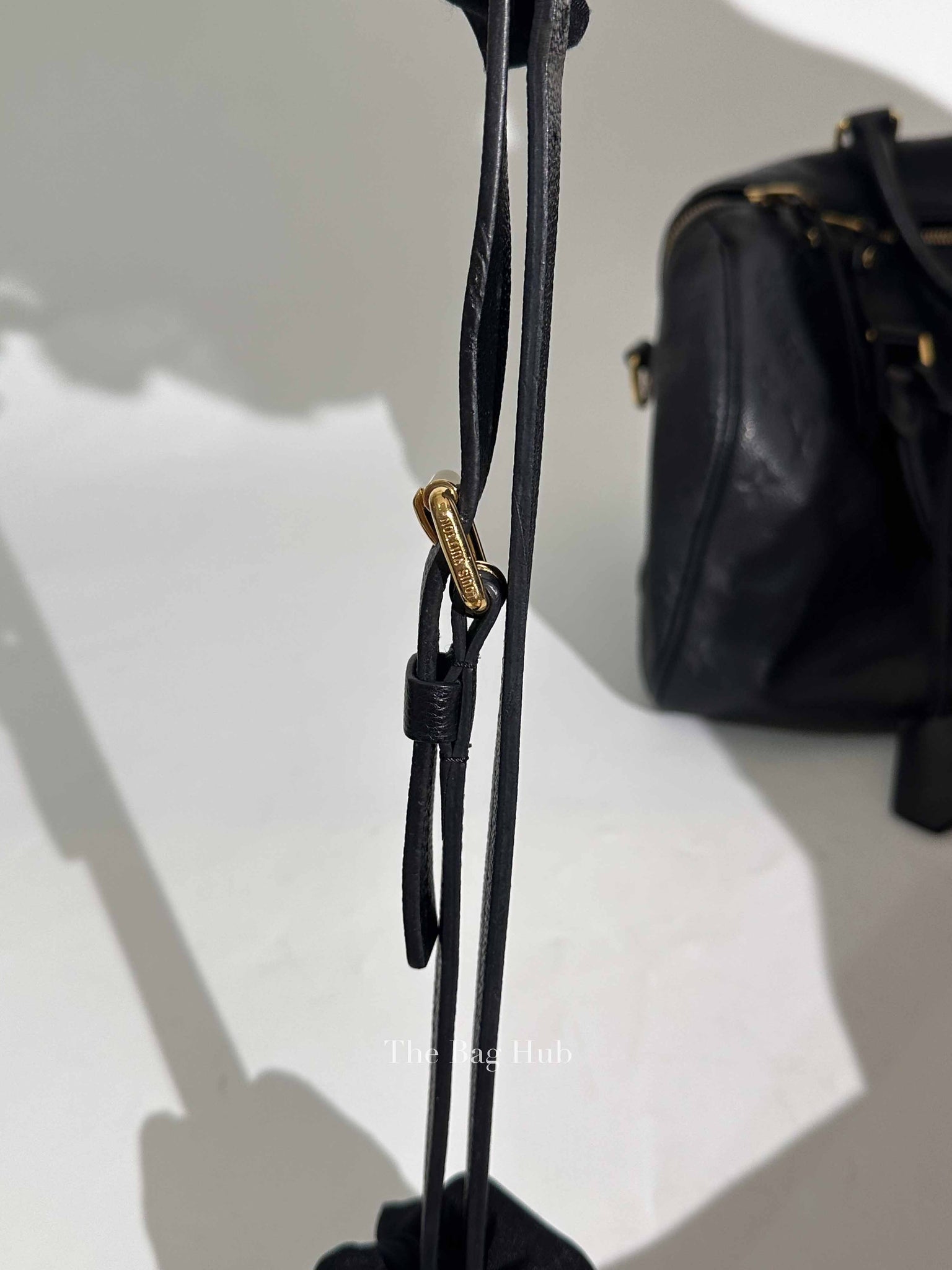 Louis Vuitton Black Monogram Empreinte Leather Speedy Bandouliere 30 Bag