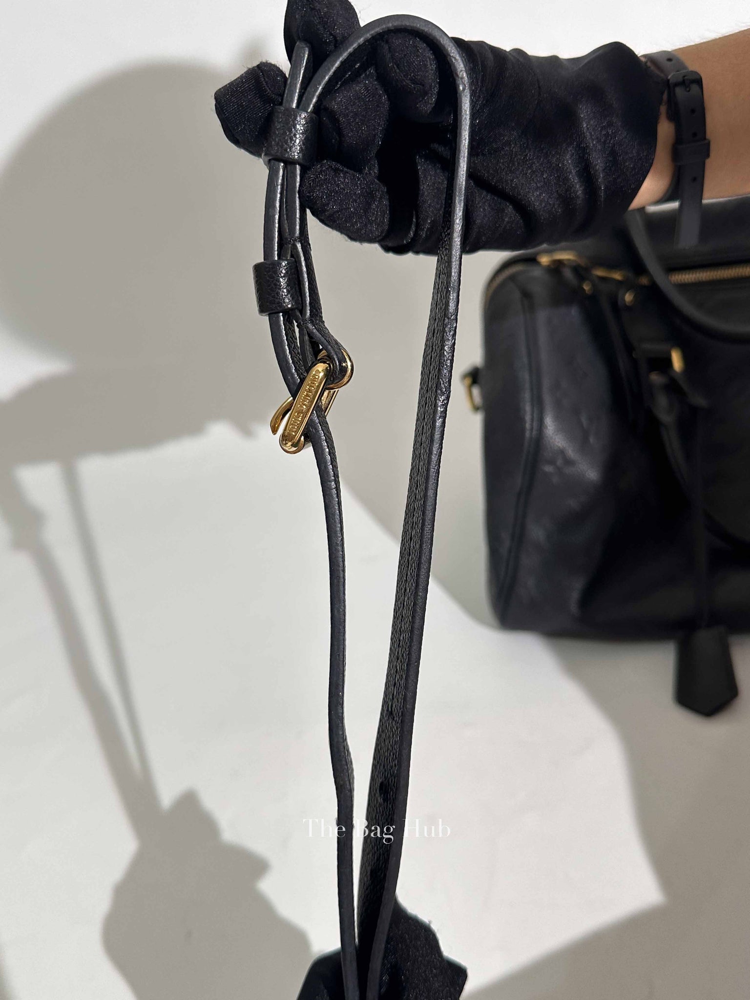 Louis Vuitton Black Monogram Empreinte Leather Speedy Bandouliere 30 Bag