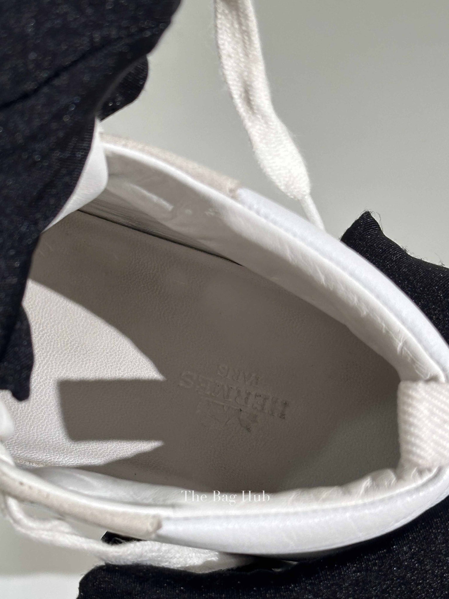 Hermes Blanc Leather Hip Hop Top High Sneakers Size 36
