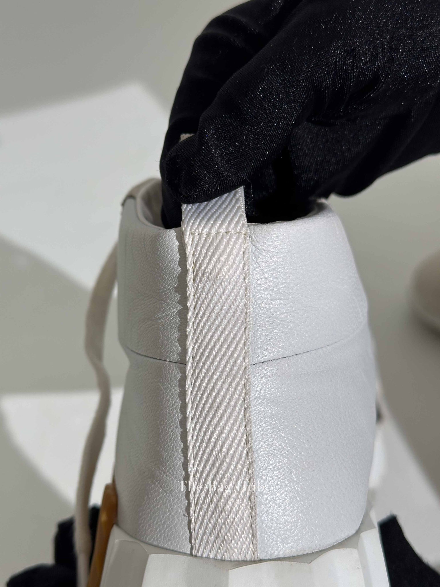 Hermes Blanc Leather Hip Hop Top High Sneakers Size 36