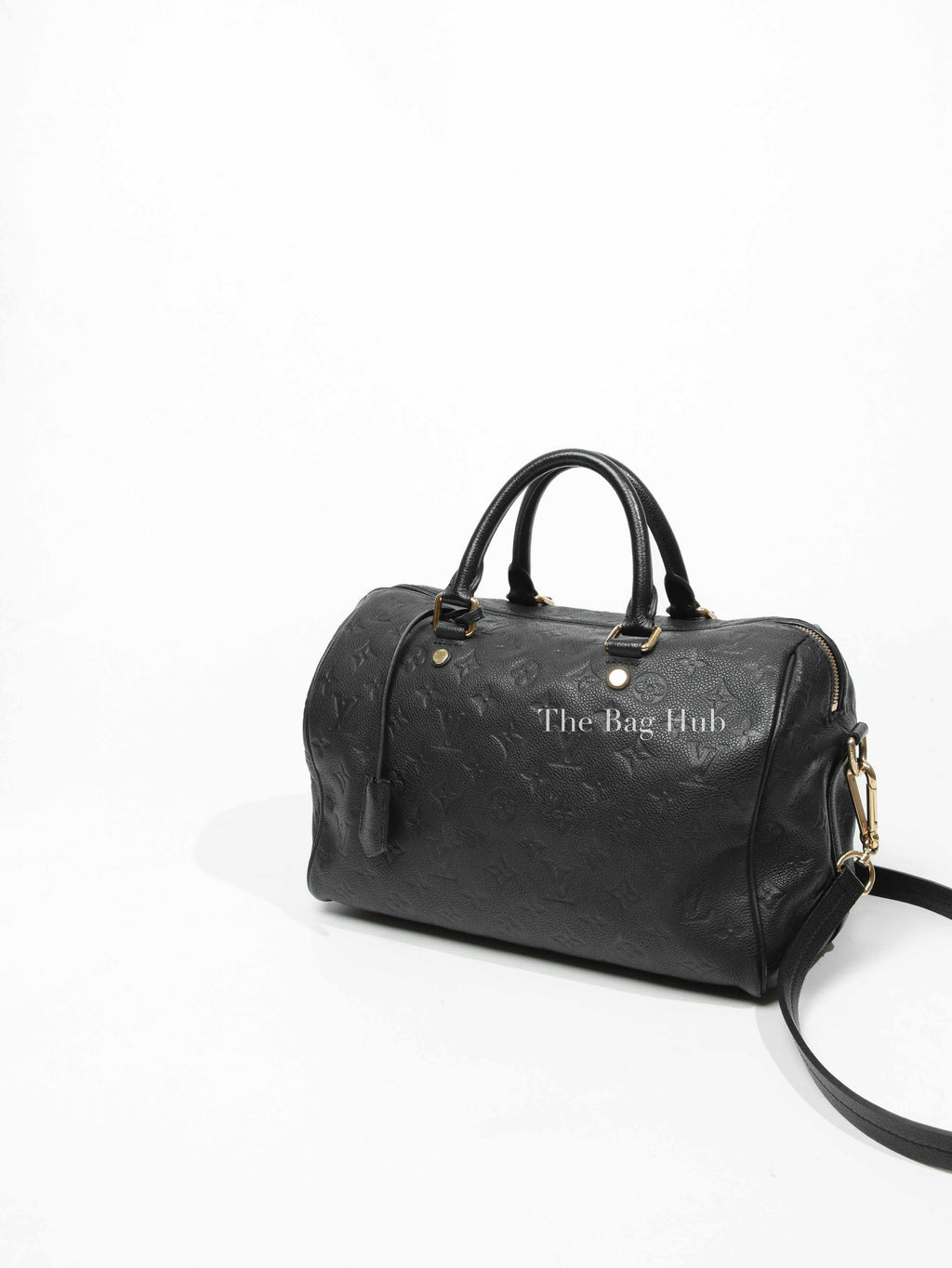Louis Vuitton Black Monogram Empreinte Leather Speedy Bandouliere 30 Bag