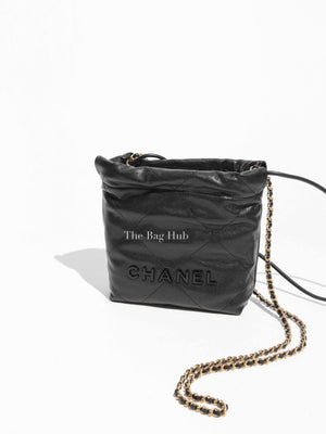 Chanel Black Caviar Leather C22 Mini Handbag
