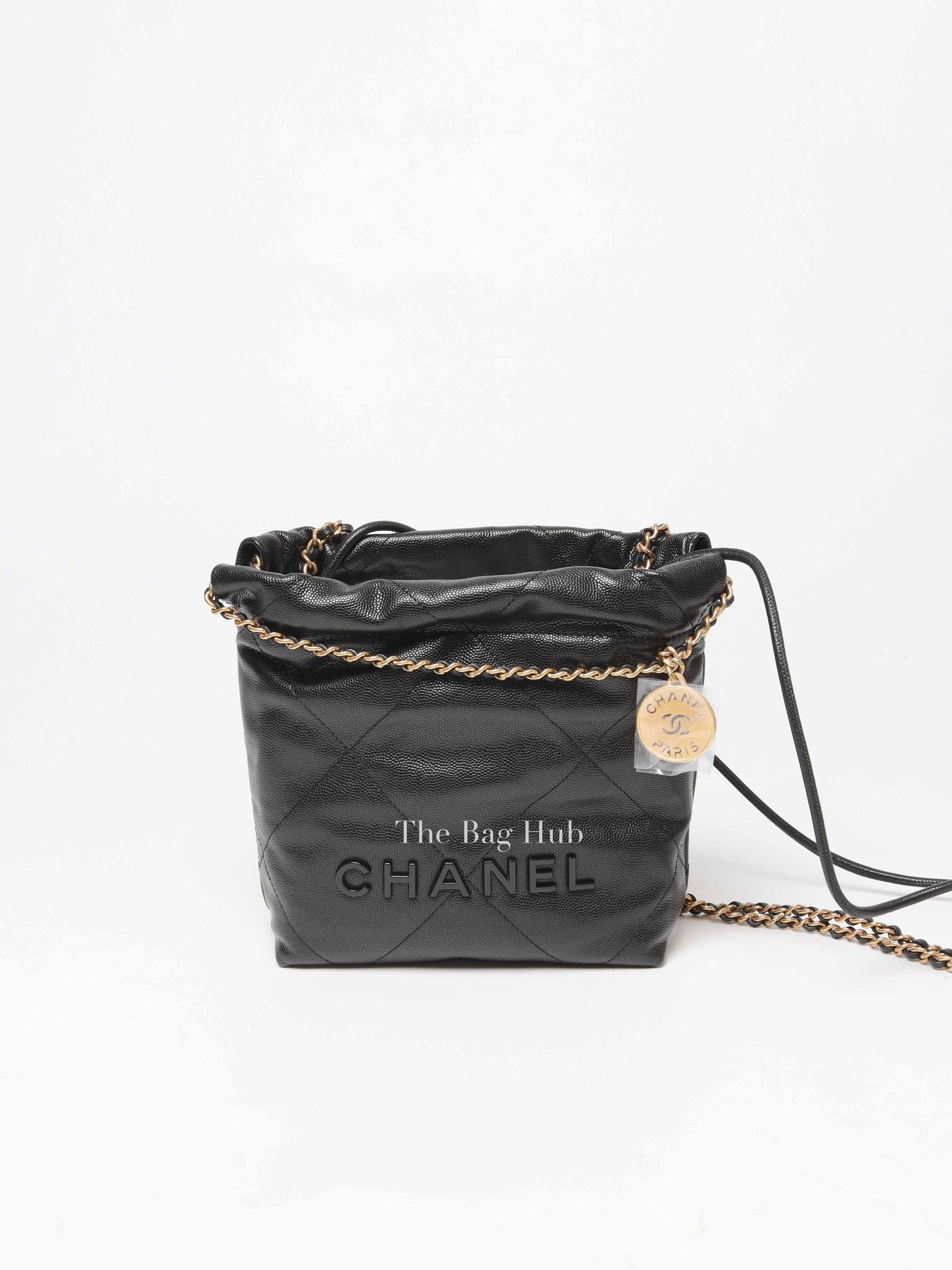Chanel Black Caviar Leather C22 Mini Handbag