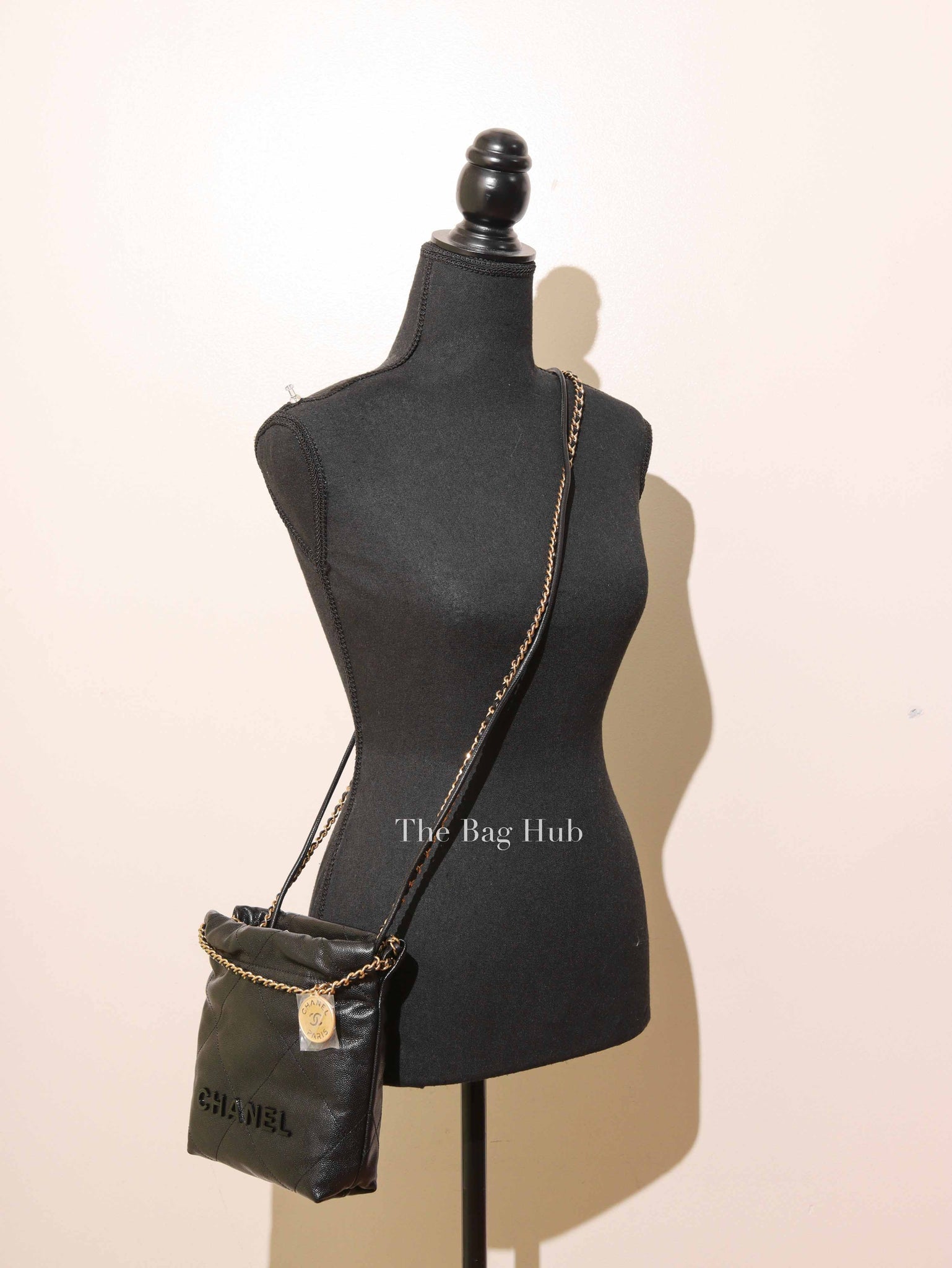 Chanel Black Caviar Leather C22 Mini Handbag