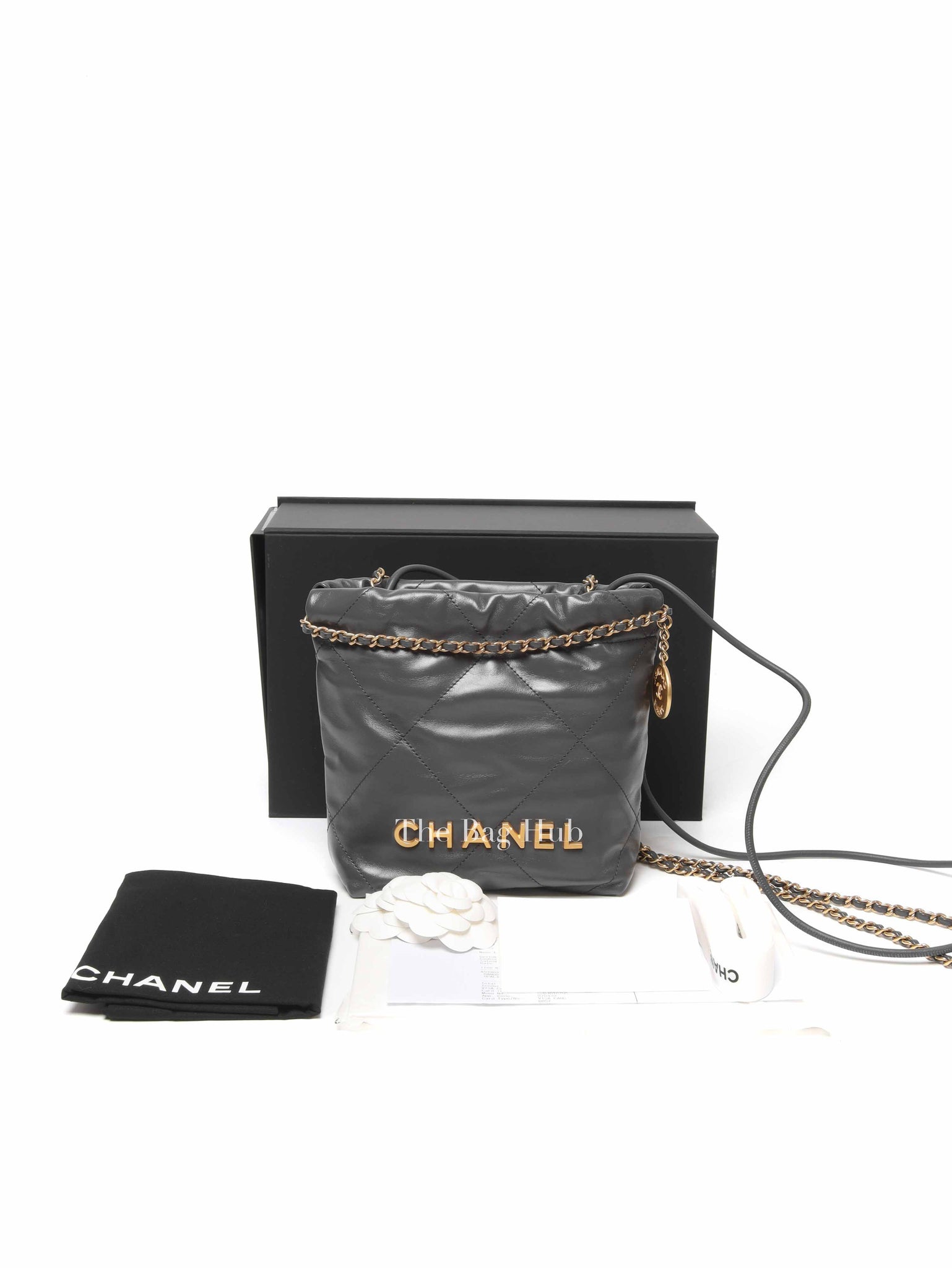 Chanel Grey Leather C22 Mini Handbag