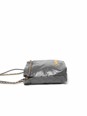 Chanel Grey Leather C22 Mini Handbag