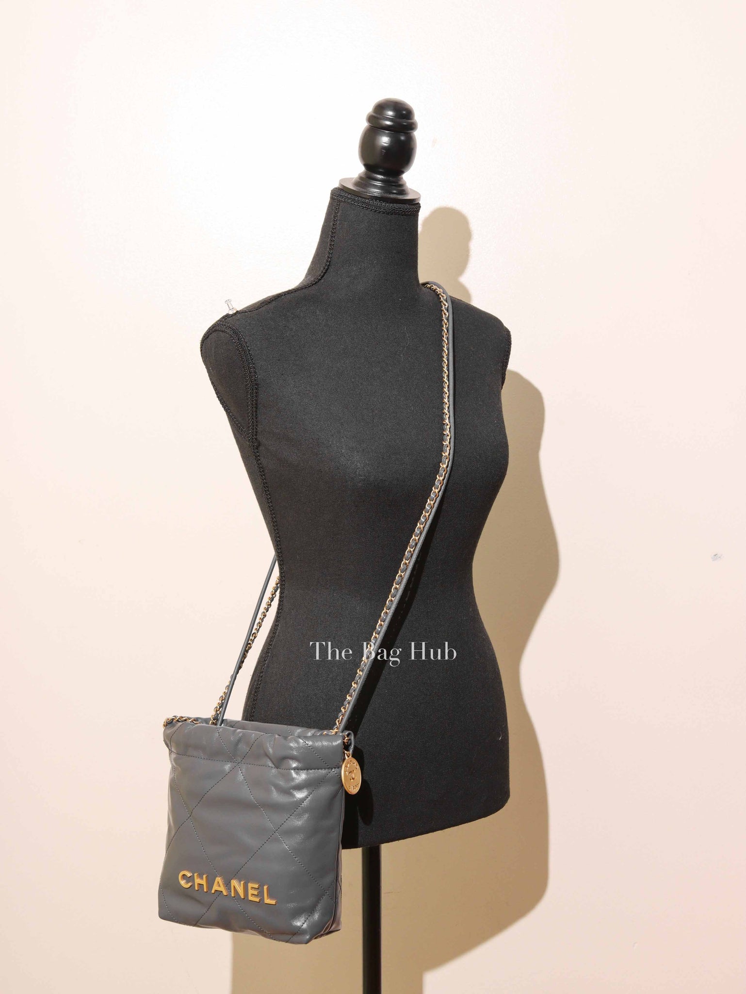 Chanel Grey Leather C22 Mini Handbag