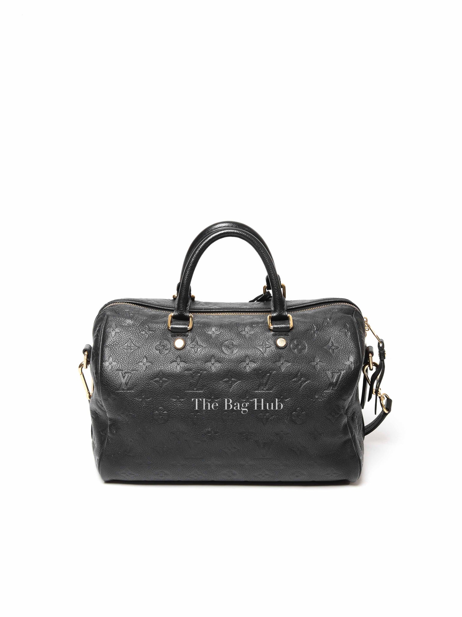 Louis Vuitton Black Monogram Empreinte Leather Speedy Bandouliere 30 Bag