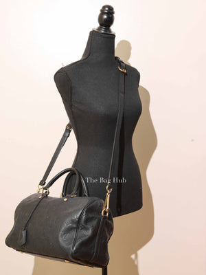 Louis Vuitton Black Monogram Empreinte Leather Speedy Bandouliere 30 Bag