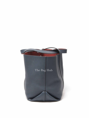 Moynat Navy/Maroon Leather Reversible Duo Tote Bag