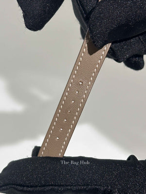 Hermes Stainless Steel Black Croc Leather Wrist Small Watch Size 31MM