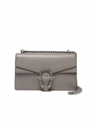 Gucci Dusty Grey Pebbled Calfskin Small Dionysus Shoulder Bag