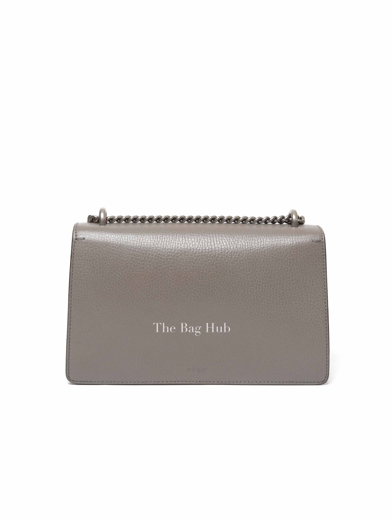 Gucci Dusty Grey Pebbled Calfskin Small Dionysus Shoulder Bag