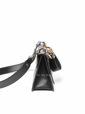 Fendi Black Leather Mini Kan I F Logo Shoulder Bag