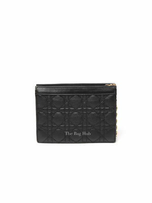 Dior Black Cannage Leather Caro Zipped Chain Pouch