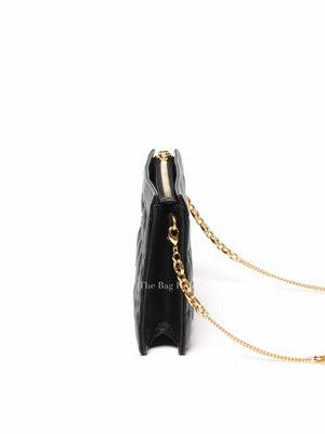 Dior Black Cannage Leather Caro Zipped Chain Pouch
